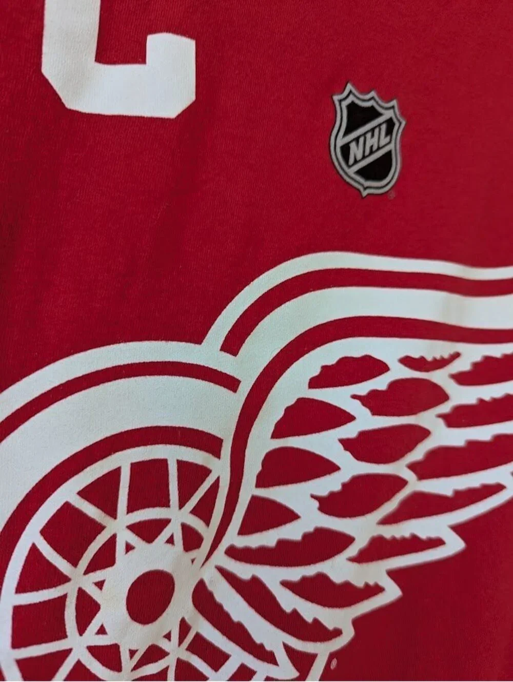 Adidas Detroit Red Wings Shirt Small S Henrik Zetterberg 40 NHL Hockey Go-To Tee